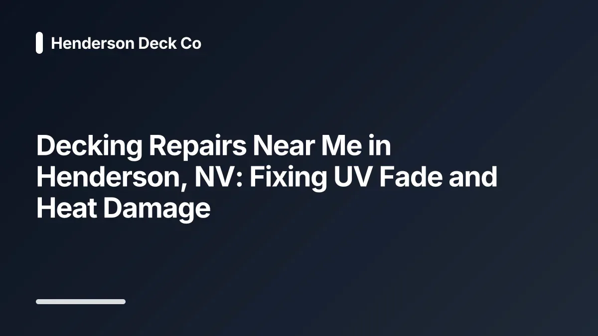 decking repairs near me