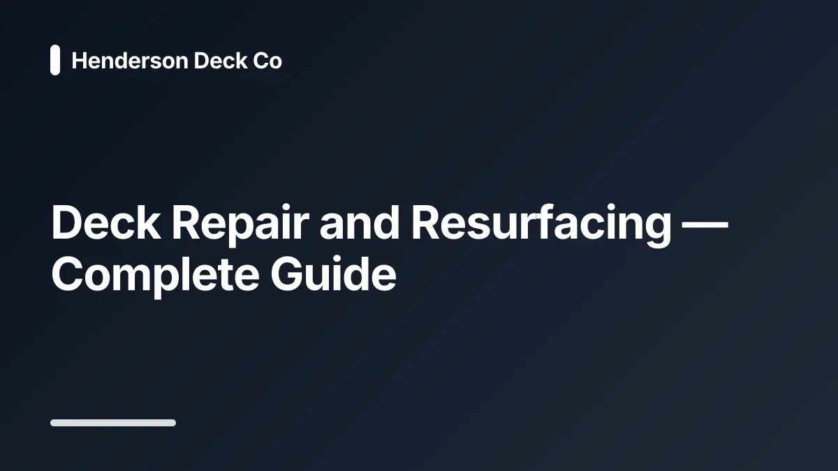 restore a deck