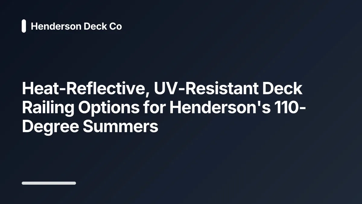 heat reflective deck railing